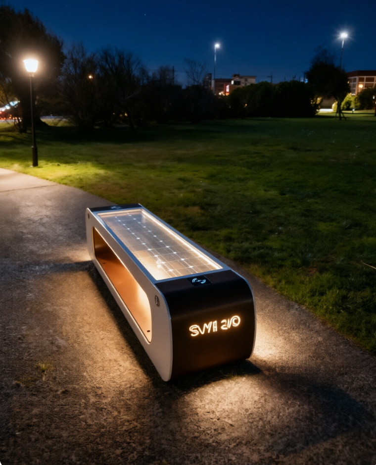 智慧园区光伏坐凳