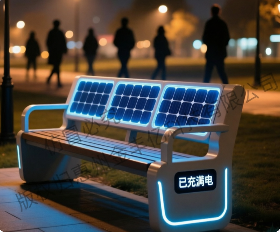 城市基础设施升级（韧性工程）I光伏智能体公共休息椅