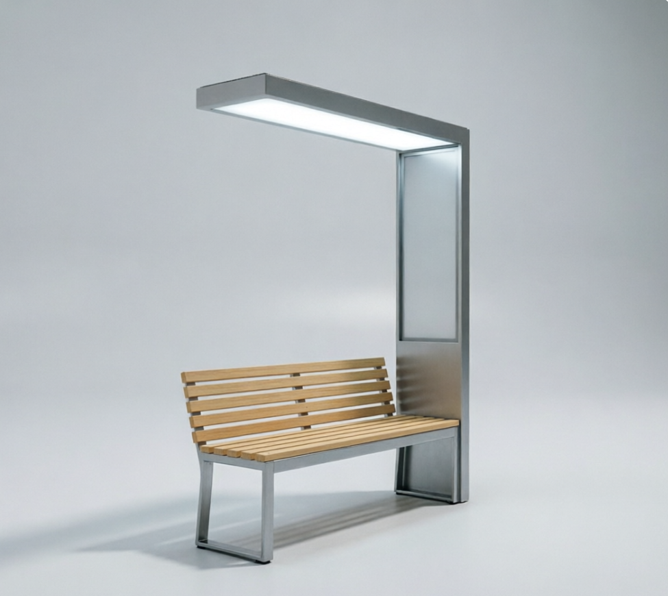 城市道路光伏休息充电椅